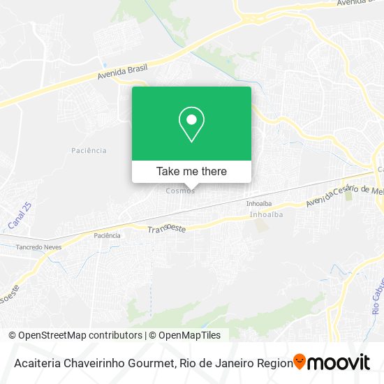 Acaiteria Chaveirinho Gourmet map