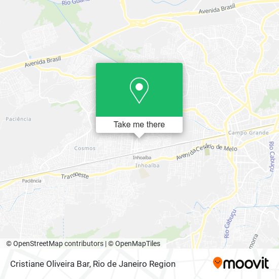 Cristiane Oliveira Bar map