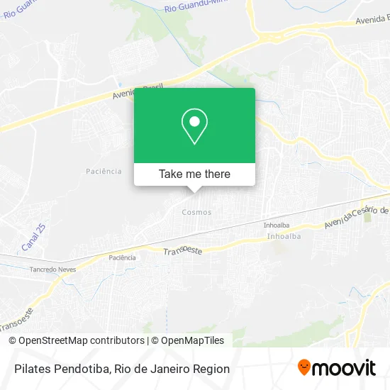 Pilates Pendotiba map