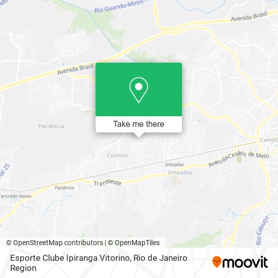 Mapa Esporte Clube Ipiranga Vitorino