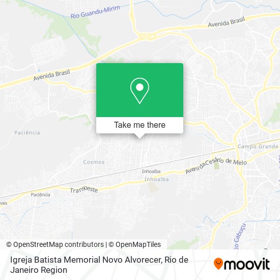 Igreja Batista Memorial Novo Alvorecer map