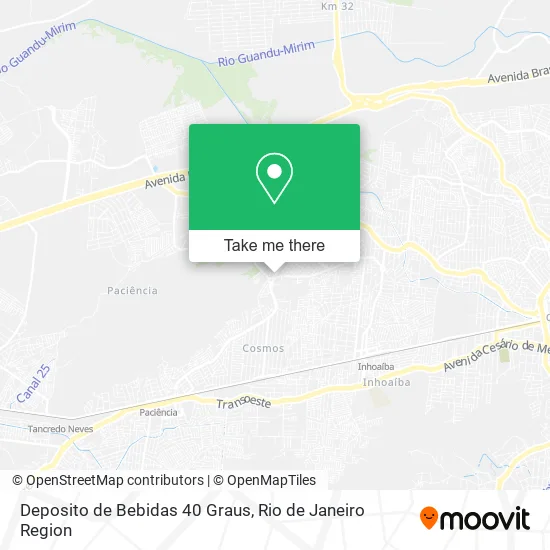 Deposito de Bebidas 40 Graus map