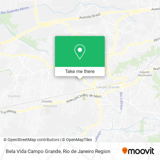 Bela Vida Campo Grande map