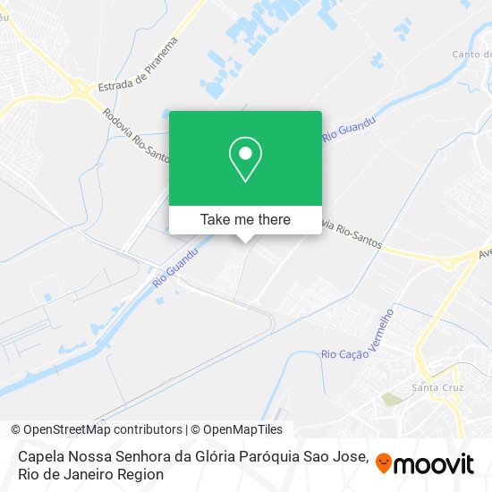 Mapa Capela Nossa Senhora da Glória Paróquia Sao Jose