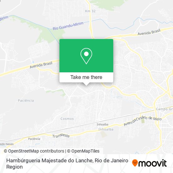 Hambúrgueria Majestade do Lanche map