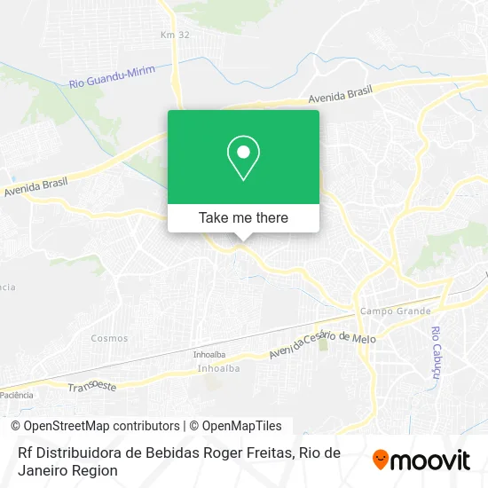 Rf Distribuidora de Bebidas Roger Freitas map