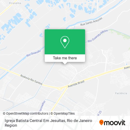 Igreja Batista Central Em Jesuítas map