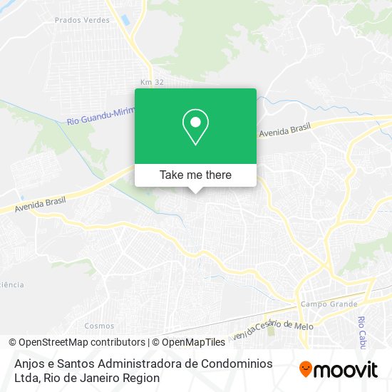 Mapa Anjos e Santos Administradora de Condominios Ltda