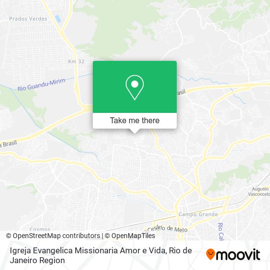 Mapa Igreja Evangelica Missionaria Amor e Vida