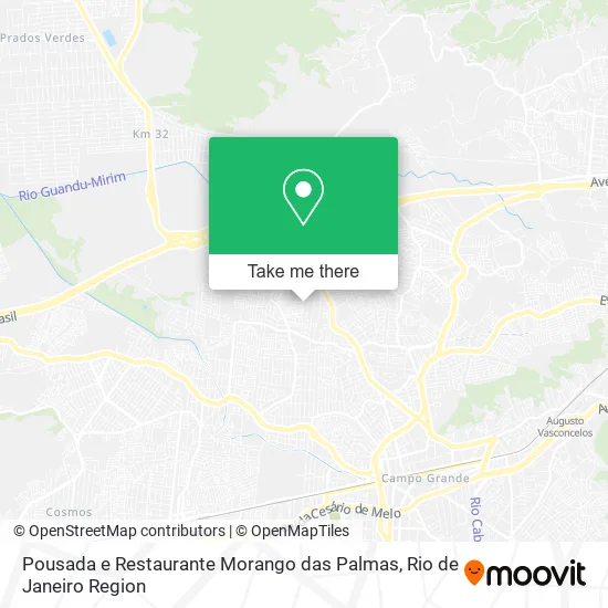 Pousada e Restaurante Morango das Palmas map