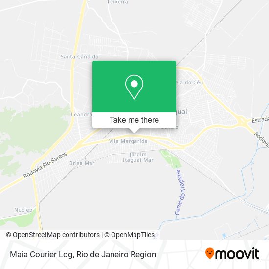 Maia Courier Log map