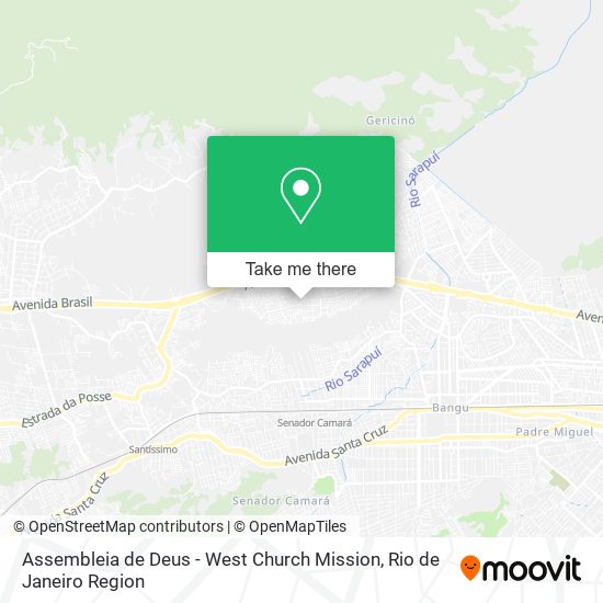 Assembleia de Deus - West Church Mission map