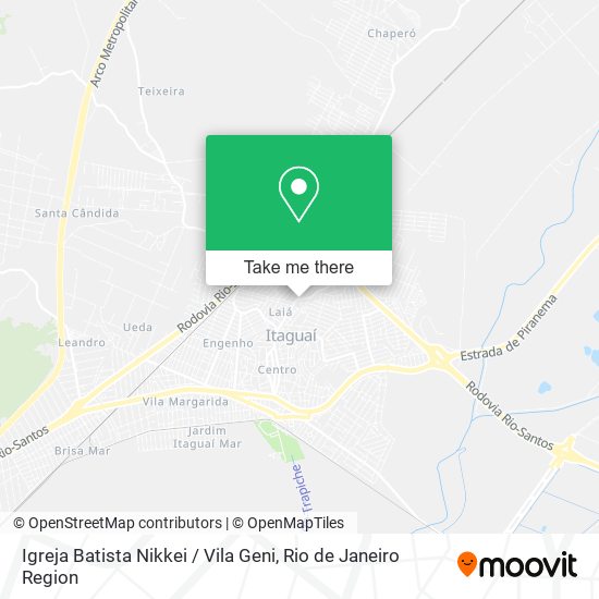 Mapa Igreja Batista Nikkei / Vila Geni