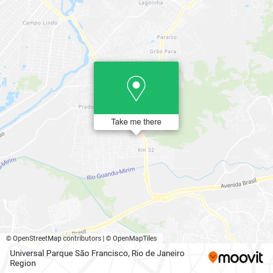 Universal Parque São Francisco map