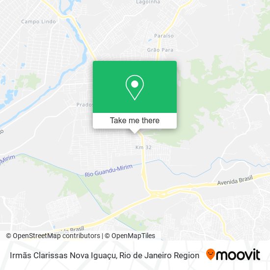 Irmãs Clarissas Nova Iguaçu map