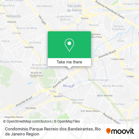 Mapa Condomínio Parque Recreio dos Bandeirantes