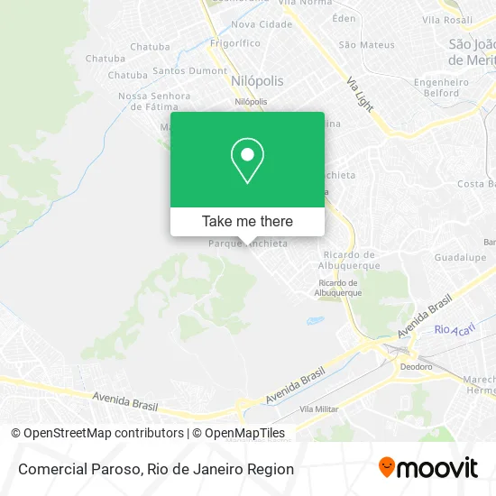 Comercial Paroso map