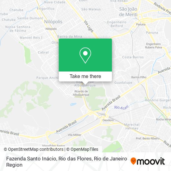 Fazenda Santo Inácio, Rio das Flores map