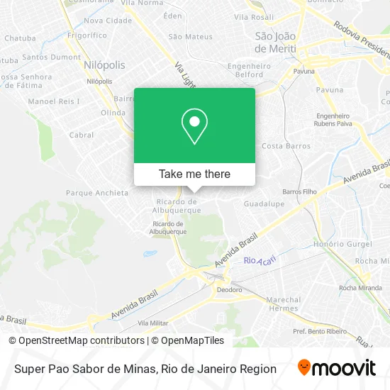 Super Pao Sabor de Minas map