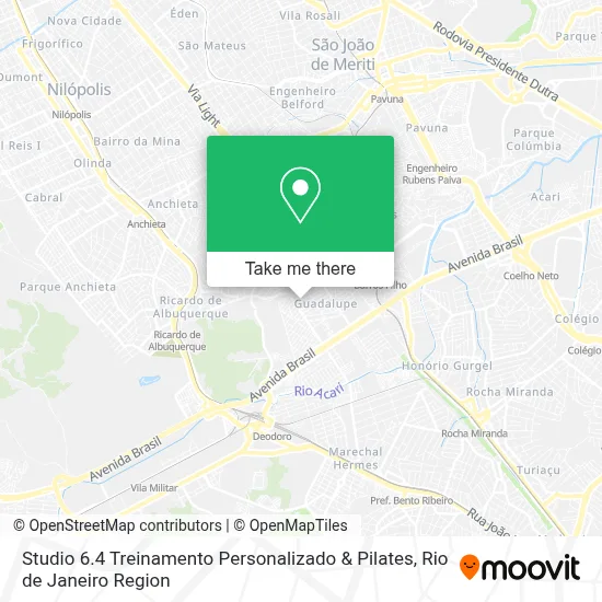 Studio 6.4 Treinamento Personalizado & Pilates map