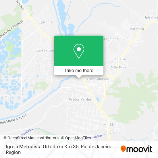 Mapa Igreja Metodista Ortodoxa Km 35