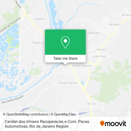 Cardan dos Irmaos Recuperacao e Com. Pecas Automotivas map