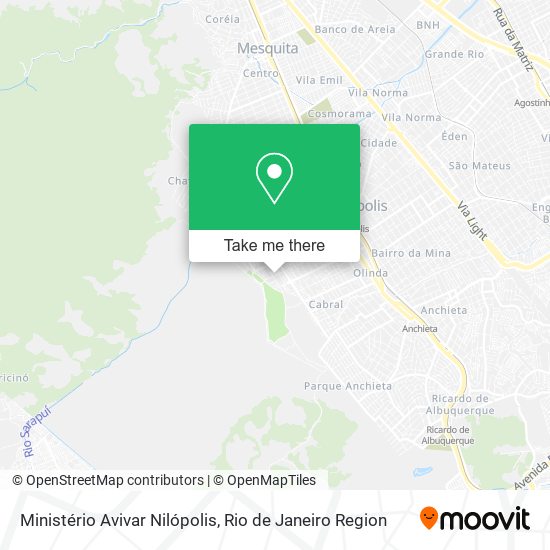 Ministério Avivar Nilópolis map