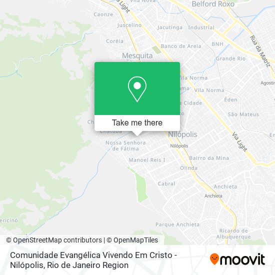 Comunidade Evangélica Vivendo Em Cristo - Nilópolis map