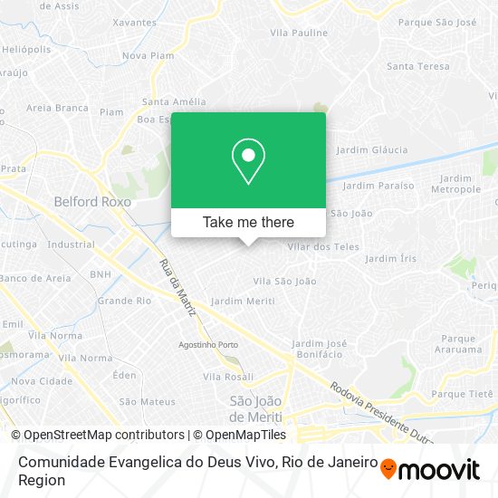 Comunidade Evangelica do Deus Vivo map