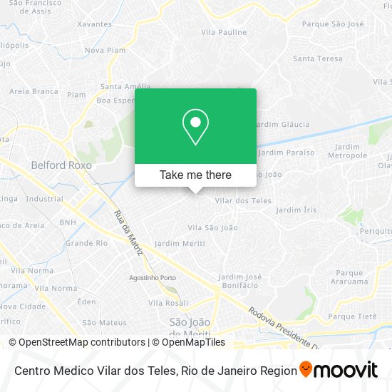 Mapa Centro Medico Vilar dos Teles