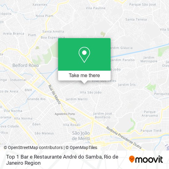 Top 1 Bar e Restaurante André do Samba map