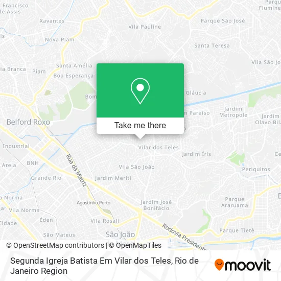 Segunda Igreja Batista Em Vilar dos Teles map