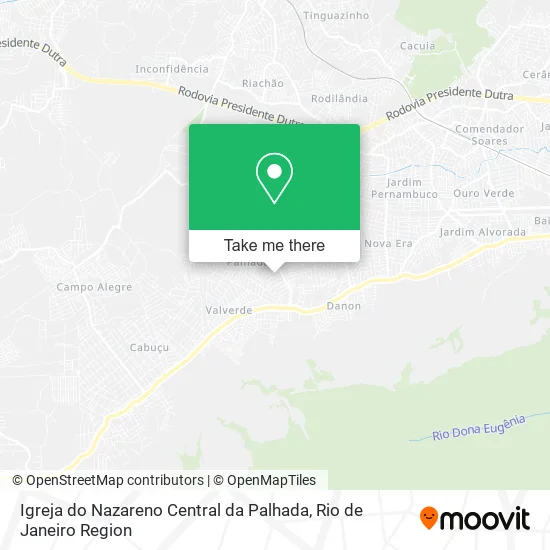 Igreja do Nazareno Central da Palhada map
