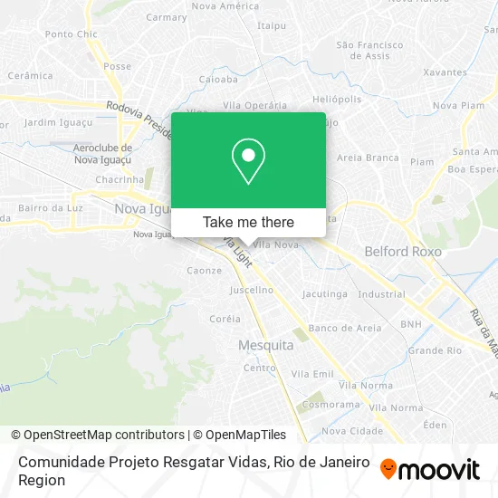 Comunidade Projeto Resgatar Vidas map