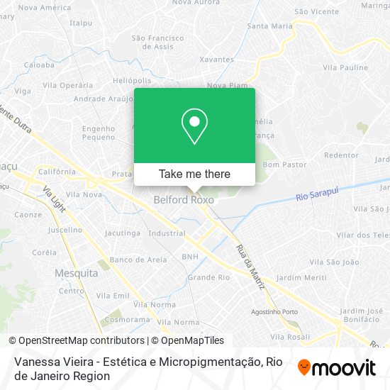 Mapa Vanessa Vieira - Estética e Micropigmentação