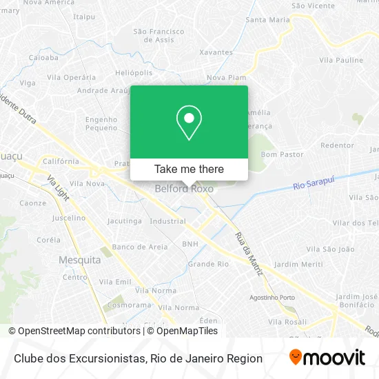 Clube dos Excursionistas map