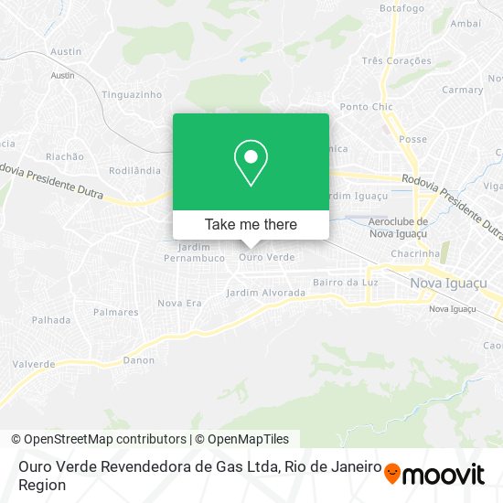 Mapa Ouro Verde Revendedora de Gas Ltda