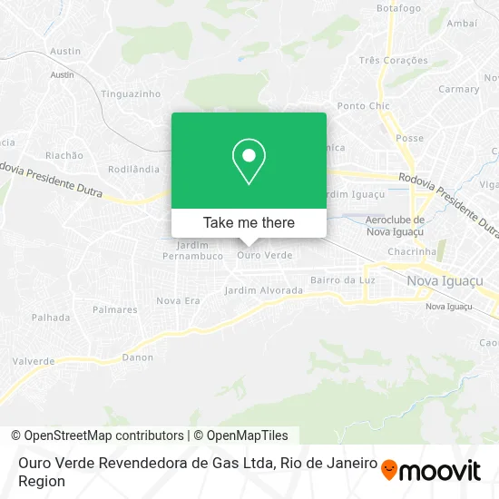 Ouro Verde Revendedora de Gas Ltda map