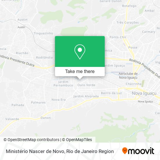 Mapa Ministério Nascer de Novo