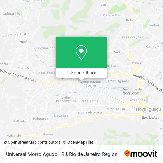 Universal Morro Agudo - RJ map