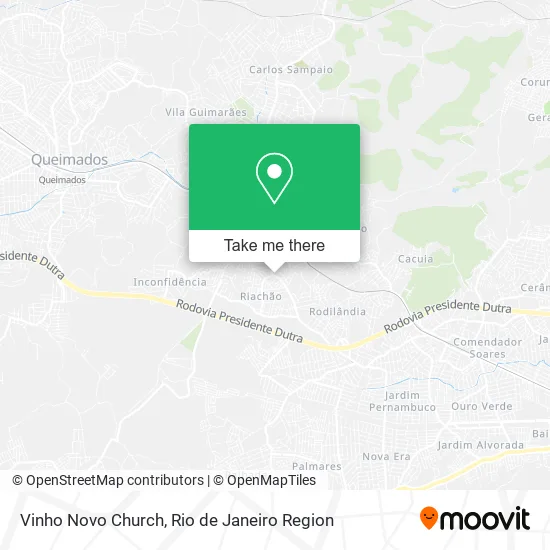 Vinho Novo Church map
