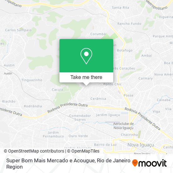 Mapa Super Bom Mais Mercado e Acougue