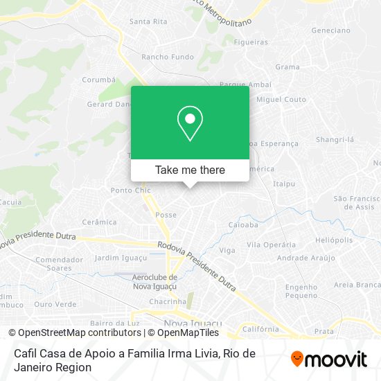 Mapa Cafil Casa de Apoio a Familia Irma Livia