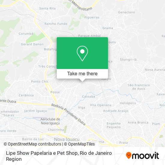 Mapa Lipe Show Papelaria e Pet Shop