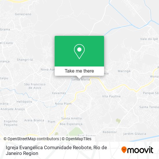 Mapa Igreja Evangélica Comunidade Reobote