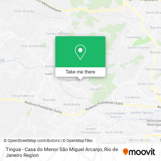 Tingua - Casa do Menor São Miguel Arcanjo map