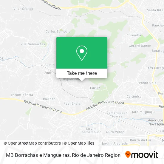 MB Borrachas e Mangueiras map