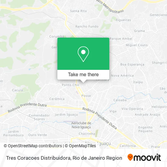 Tres Coracoes Distribuidora map