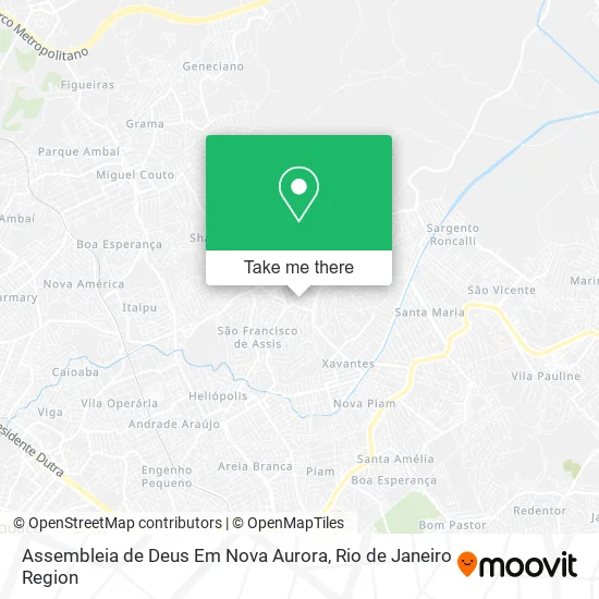 Assembleia de Deus Em Nova Aurora map