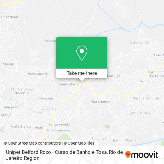 Unipet Belford Roxo - Curso de Banho e Tosa map